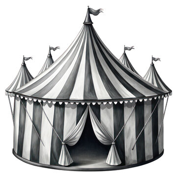 recommend clip art: hand drawn circus tent design element black