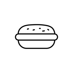 Burger linear icon, trendy style illustration for web and app..eps
