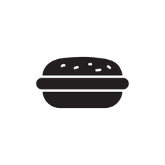 Burger vector icon, simple flat black illustration for web and app..eps