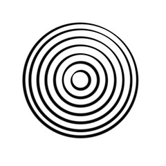 Black logo circle for design