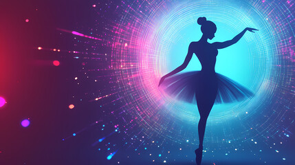 Obraz premium silhouette of a dancing girl