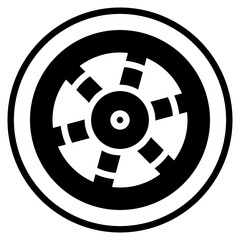 Obraz premium helm glyph icon