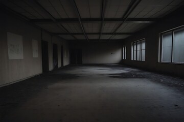 Abandoned Room with Dim Light and Shadows