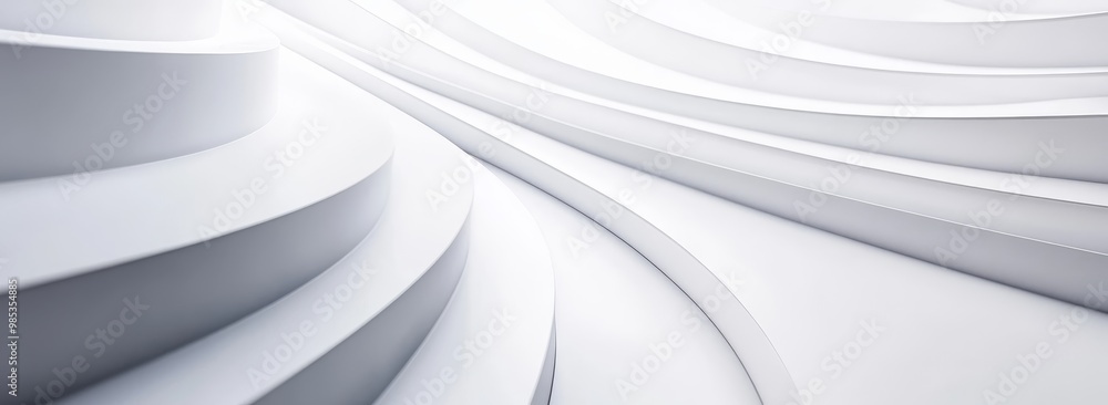 Poster abstract background of white curved lines.