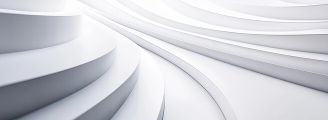 Abstract background of white curved lines.