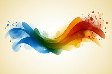 Abstract background made from watercolor splashes Multicolored with transparent smooth wave