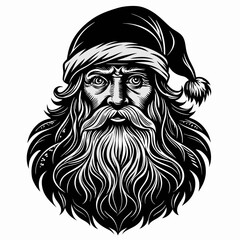 Santa SVG Santa Face Svg ,Christmas Svg Holiday Svg