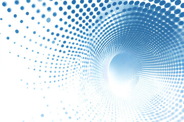 Abstract blue halftone circle futuristic