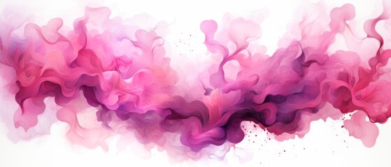 Fototapeta premium International Breast Cancer Day is illustrated in a soft watercolor style, symbolizing hope and resilience, while raising awareness and promoting support for those affected by the disease