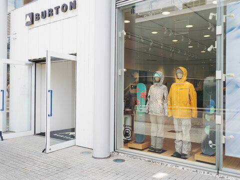 TOKYO, JAPAN - September 20, 2024: Front of a Burton store in Tokyo's Omotesando area.