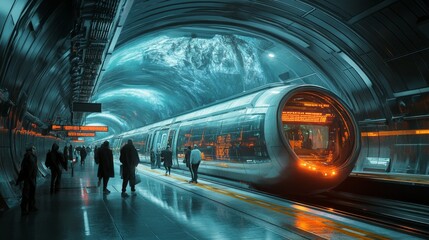 Futuristic Train Station.