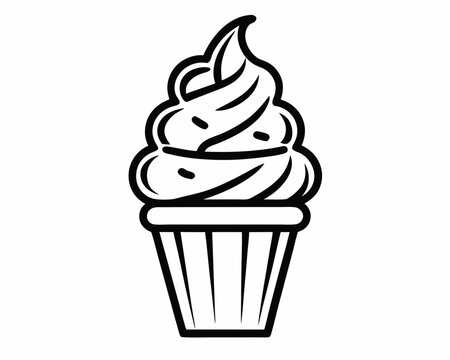 recommend clip art: Kawaii Cute Ice cone Cream line art drawing,Cute Ice Cream line art, Ice Cream silhouette
