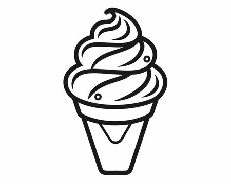 recommend clip art: Kawaii Cute Ice cone Cream line art drawing,Cute Ice Cream line art, Ice Cream silhouette