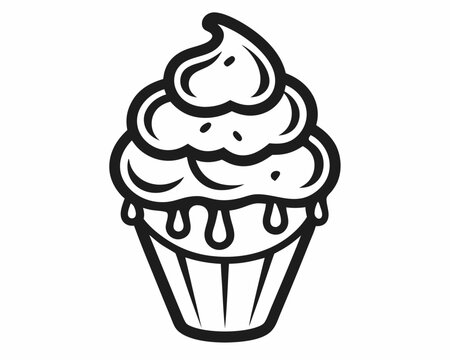recommend clip art: Kawaii Cute Ice cone Cream line art drawing,Cute Ice Cream line art, Ice Cream silhouette