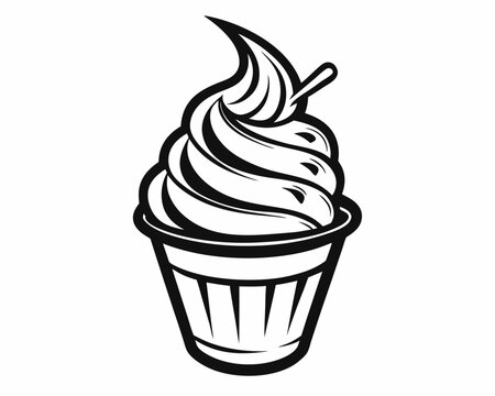 recommend clip art: Kawaii Cute Ice cone Cream line art drawing,Cute Ice Cream line art, Ice Cream silhouette