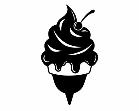 recommend clip art: Kawaii Cute Ice Cream cone silhouette vector,Cute Ice Cream silhouette, Ice Cream  vector