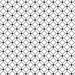 Fototapeta premium Seamless black and white diamond grid pattern.