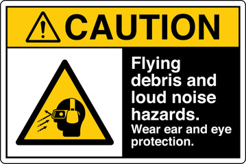 ANSI Z535 Caution Hazard Sign...