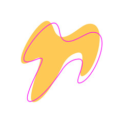 Beautiful Yellow pink Blob