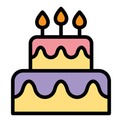 Birthday cake icon