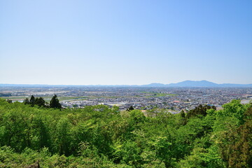 Fototapeta premium 大崎山公園から三条市街を望む（新潟県）
