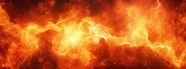 Abstract fiery orange and yellow background with dynamic glowing energy streaks.