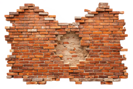 brick wall with hole