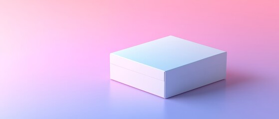 White Box on Gradient Background.