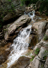 Fresh summer water of Gangseondae at Yongchugol Valley of Chilbosan Mountain near Goesan-gun, South Korea