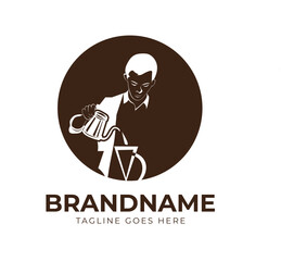 Logo Vector of Barista for Coffee Shop Business Company Agency Brand Template