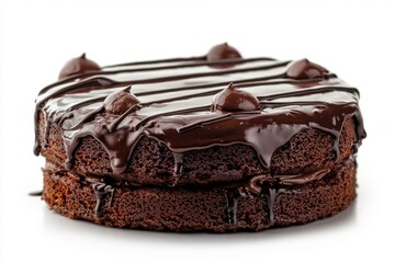 Chocolate Cake with Drizzle and Cream.