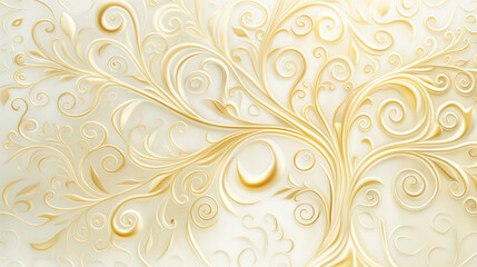 A simple line drawing of an elegant tree with leaves, adorned with gold leaf accents and swirls, set against a white background.