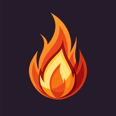 Vector Fire Flame Icon Campfire and Bonfire Design Elements