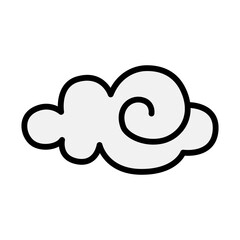 Cloud curl, fantasy cloud, oriental cloud, chinese cloud icon