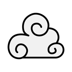 Cloud curl, fantasy cloud, oriental cloud, chinese cloud icon