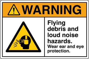 Obraz premium ANSI Z535 Warning Hazard Sign...
