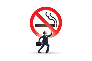 Anti smoking concept with antismoking logo