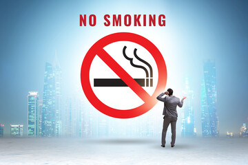 Anti smoking concept with antismoking logo