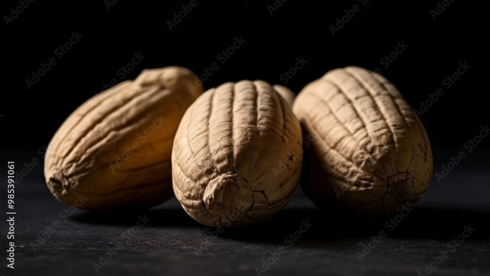 Wall mural  Nutritious and delicious a trio of almonds