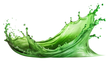 green splash isolated