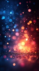 Colorful Bokeh Lights in a Dark Background