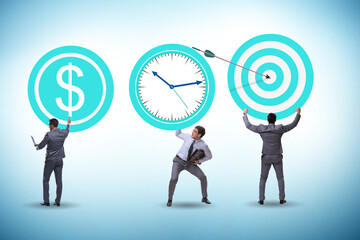Time is money concept with aims