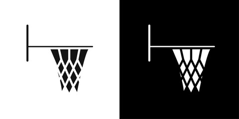 Basketball Hoop icon Flat vector set outline © Krupal