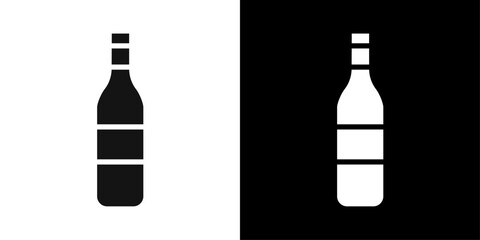 Bottle icon Flat vector set outline