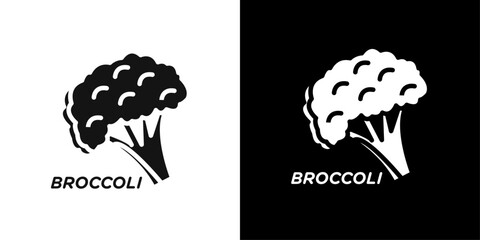 broccoli icon Flat vector set outline