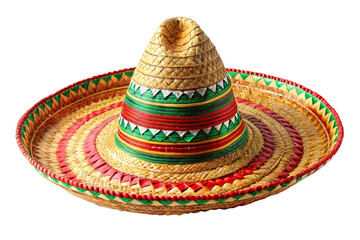 mexican sombrero isolated on white background