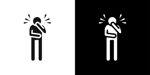 Nausea icon Flat vector set outline