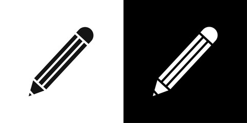 Pencil icon Flat vector set outline