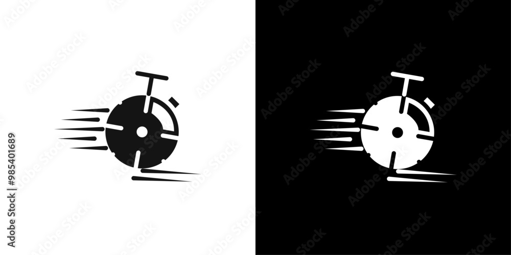 Poster quick response icon flat vector set outline