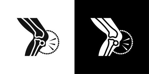 Treatment arthritis icon Flat vector set outline